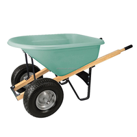 Brouette de haute qualité avec plateau galvanisé de 100 litres WB6418 pour la construction et l'agriculture
