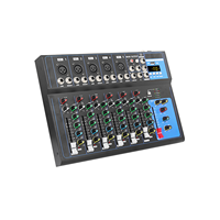 Console de mixage audio professionnelle portable avec interface USB, lecture numérique MP3, 7 canaux, pour DJ, petits spectacles et diffusion en direct