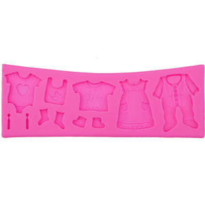 3D Bebé Ropa ducha DIY silicona pastel <span class=keywords><strong>molde</strong></span> <span class=keywords><strong>Fondant</strong></span> hornear pastel decoración <span class=keywords><strong>molde</strong></span> - Product Image 6