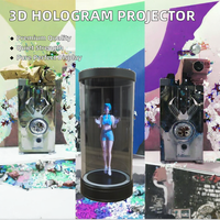 Nouvelle sortie du vendredi : projecteur holographique 3D, transparent, télécommandé, pour publicité extérieure sur table