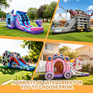 Château gonflable commercial dinosaure avec toboggan, en PVC, facile à monter - Product Image 6