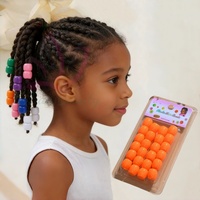 Perles à cheveux classiques tendance, grandes perles violettes à gros trous pour tresses, perles mignonnes pour enfants, perles pour dreadlocks, perles décoratives en acrylique
