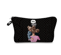 Trousse de Maquillage Luxe en Polyester Couleur Unie, Légère, Portable, Grande Capacité, pour Pinceaux, Rouges à Lèvres et Produits de Beauté, Personnalisable
