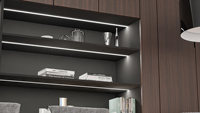 Profil LED en aluminium décoratif avec diffuseur en PVC pour l'éclairage d'ambiance et d'accentuation de la maison
