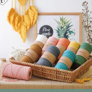 Corde de <span class=keywords><strong>macramé</strong></span> de corde de coton à <span class=keywords><strong>un</strong></span> brin Offre Spéciale en usine 5mm pour la suspension de <span class=keywords><strong>macramé</strong></span> - Product Image 5