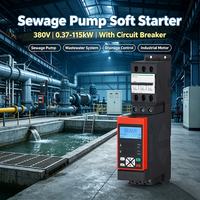 Soft Starter Dengan Pemutus Sirkuit 3 Fasa 380V 0.37-115kW Pengontrol Soft Start Motor untuk Pompa Limbah Pengolahan Air Limbah