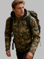 Veste softshell d'hiver Traverse, coupe-vent, respirante, en polaire, pour la chasse, manches longues, camouflage Optifade Subalpine, grande taille pour homme