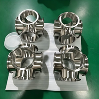 Conectores de Soldadura para Sistemas de Vacío de Alta Precisión, Estándar ISO NW/CF35, de 3/4/5/6 Vías, Acero Inoxidable 304/316, de AFTinox