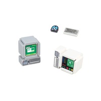 Modèle de montage de scène de micro-ordinateur de bureau en blocs, mini clavier et souris, jouet d'assemblage de petites pièces