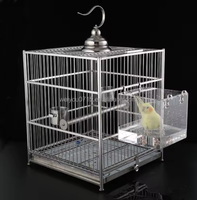 2024 vente chaude oiseau baignoire baignoire acrylique oiseau utiliser épaissi Transparent externe cintre cage à oiseaux