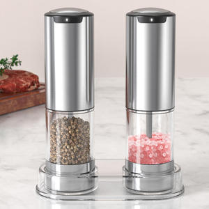 Moulin à poivre automatique, moulin à sel et à poivre, rechargeable par USB, réglage de la grosseur, moulin à épices avec lumière LED, outil de cuisine - Product Image 6