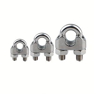 3 8 1 4 3 16 5 8 1 2 Clip pour câble métallique en acier forgé à froid, Collier de serrage pour câble, Collier de serrage à boulon en U, Collier de serrage pour câble galvanisé - Product Image 1