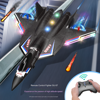 Avion RC Lehoo Toys SU57 en mousse EPP, modèle volant télécommandé 2.4G avec application, lumières et chargeur inclus