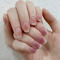 Uñas postizas acrílicas de lujo con diamantes de imitación, 24 piezas, cortas y largas, de marca privada, diseños variados, venta al por mayor, MOQ bajo