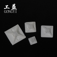 Support de fixation de câble industriel en nylon, carré 19 mm, auto-adhésif, sans perçage, base collante, Nylon66 UL94, support de câble PA66 RoHS