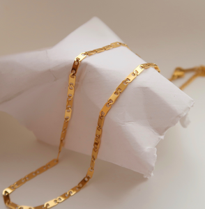 Collana con Catena Marina a Maglie Ancora in Ottone Dorato, <span class=keywords><strong>Gioielleria</strong></span> Fine, Catena Marina Taglio Diamante 5mm - Product Image 3