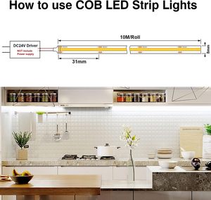 แถบไฟ LED BERIXDEEP COB 480 ดวง/เมตร กว้าง 8 มม. ความสว่างสูง 20 ม. แบบไม่ใช้ชุดอุปกรณ์ แถบไฟ LED แบบยืดหยุ่นสำหรับให้แสงส<span class=keywords><strong>ว</strong></span>่างและตกแต่ง - Product Image 6