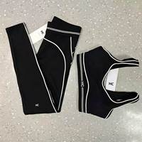 Échantillons OEM de haute qualité - Ensemble de vêtements de yoga pour femmes, respirant, écologique, deux pièces, leggings de fitness et soutien-gorge de sport, séchage rapide