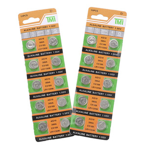 TMI Alkaline Coin Cell Button <b>Battery</b> AG10 389A LR1130W 1.55V 10Pcs For <b>Watch</b> Calculator - Product Image 1