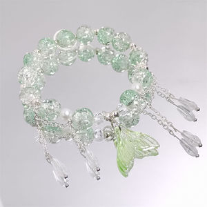 Bracelet d'hiver coloré en perles de verre et cristal, motif queue de poisson, style féerique, polyvalent, idéal pour les voyages, pour meilleure amie ou petite amie - Product Image 5