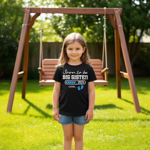 T-shirt per ragazze con stampa 'Soon To Be Big Sister 2025 Loading' - Product Image 3