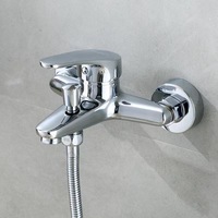 Robinet de douche mural poli salle de bain interrupteur dissimulé mitigeur chaud froid Triple robinet pour baignoire baignoire