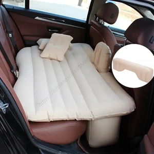 Matelas gonflable de voyage en PVC floqué pour siège arrière de voiture, vente en gros, bonne qualité - Product Image 1