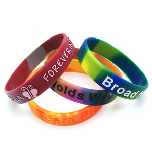 야광 실리콘 팔찌 어두운 곳에서 빛나는 파티 팔찌 맞춤 로고 패턴 이벤트 소품 탄력성 부드러운 내구성 활동 선물 - Product Image 6