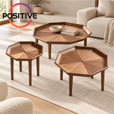 Petal shape coffee table set