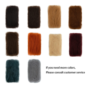 Vendeur Dropshipping 50g Haute Qualité Fluffy Soft Afro Kinky Curly Cheveux Synthétiques Extension en Vrac Micro Twist Dreadlock Tresses - Product Image 6