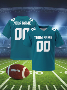 Personalizado niños fútbol americano Rugby varios colores Jersey 100% poliéster duradero transpirable equipo uniforme para juegos de entrenamiento - Product Image 5
