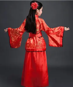 Nouvel An Kid Dancer Costume Vêtements Vintage Chinois Hanfu Robe pour Filles