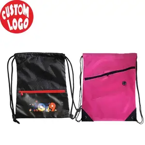 Unique products Sports Backpack Polyester Drawstring Bag custom logo small drawstring gift pouch dust bag
