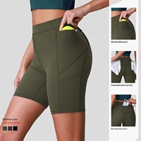 Shorts de compression personnalisés pour le cyclisme et la course à pied, pour femmes, avec effet push-up, haute élasticité, pour l'entraînement sportif et le marathon, avec poche arrière