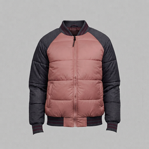 Chaqueta Acolchada de Lona para Hombre, Estilo Moderno, Corte Ajustado, Impermeable, Cierre Frontal con Cremallera, Mangas Largas, Logotipo Personalizado - Product Image 1