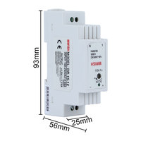 Alimentation à découpage sur rail DIN MWISH DR-15-12 15W 12V 1.25A pour armoire de contrôle d'automatisation industrielle et sécurité des capteurs