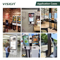 VISIGN 21.5 24 32 pouces Restaurant Écran tactile automatique sans surveillance Service de commande automatique Kiosque de paiement Machine Kiosque Android