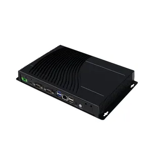 Custodia in lega di alluminio gigabit ethernet rj45 x86 i3 i5 fanless industriale mini pc con porta parallela