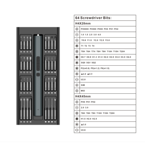 YIYUN 66-in-1 USB 미니 무선 드라이버 세트 브러시리스 모터 0.35N.M 가정용 수리 용 토크 소형 전기 드릴 키트 - Product Image 5