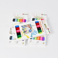 Ensemble de stylos marqueurs textiles résistants au lavage, 6 couleurs, à base d'eau, permanents, pour tous les tissus