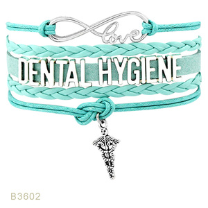 สร้อยข้อมือหนังหลายชั้นลายฟัน สำหรับผู้หญิง จาก Factory Infinity Love Dentist ผู้เชี่ยวชาญด้านทันตกรรมและสุขอนามัยช่องปาก - Product Image 2