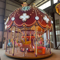Manège de fête foraine extérieur pour enfants, carrousel 12 places de haute qualité, manège antique pour enfants à vendre