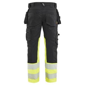 BLAKLADER - 113011499933D112 Hi-vis <b>trousers</b> <b>stretch</b> <b>Black</b>/Yellow - EAN 7330509949917 HI-VIS WORKWEAR - Product Image 3