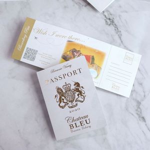 Carte-cadeau créative personnalisée, carte passeport unique, <span class=keywords><strong>photo</strong></span> personnelle imprimée et cartes d'<span class=keywords><strong>invitation</strong></span> de mariage personnalisées en forme de passeport - Product Image 2