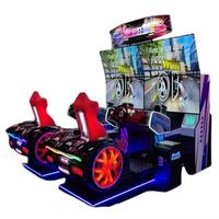 Simulateur de course dynamique à 2 joueurs, jeu d'arcade, machine de conduite automobile à écran HD à monnayeur pour parc d'attractions