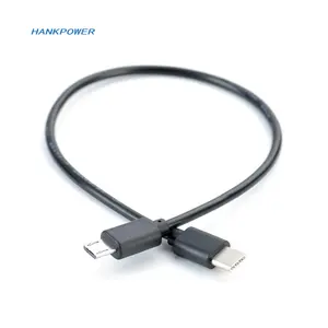 Kabel pengisi daya ponsel, tipe-c ke USB mikro 5P ke USB c untuk kabel Data Android koneksi OTG