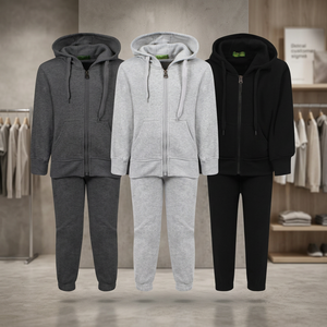 Conjuntos Deportivos Escolares Personalizados para Niños y Niñas - 100% Algodón, Secado Rápido, Diseño Deportivo con Capucha para Invierno - Product Image 2