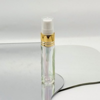 Emballage de bouteilles de parfum en verre de mini recharge d'or rose de forme ronde claire de 10ml