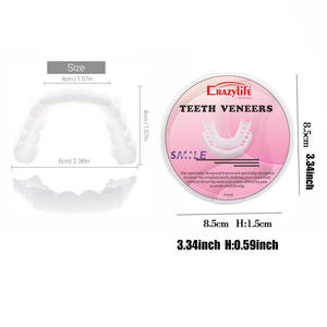 Couvre-dents cosmétique naturel <span class=keywords><strong>Snap</strong></span> <span class=keywords><strong>On</strong></span> Silicone Perfect <span class=keywords><strong>Smile</strong></span> Facettes Dents Outil de beauté supérieur Fausses dents pour hommes et femmes - Product Image 6