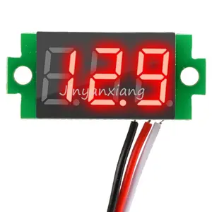 Üç teller 0.36 inç dc dijital ampermetre ve voltmetre led ekran DC0V-32V 12V 24V ters bağlantı koruması 0-30V